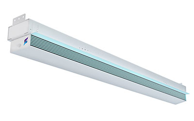 UVC Upper Room Linear Recessed Fixture Lower Angle